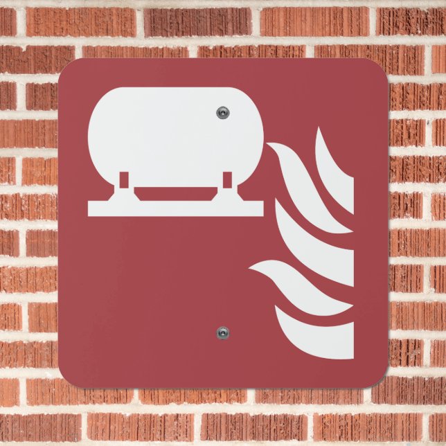 Fixed Fire Extinguisher Installation Safety Sign (In Situ(Brick))
