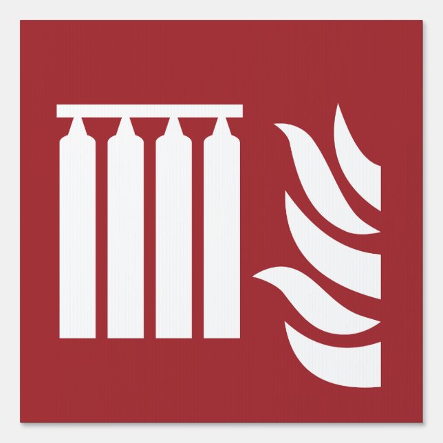 Fixed Fire Extinguishing Battery Safety Sign (Front)