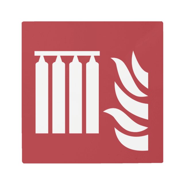 Fixed Fire Extinguishing Battery Safety Sign (Front)