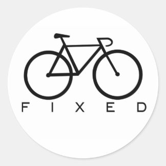 Fixed Gear Classic Round Sticker