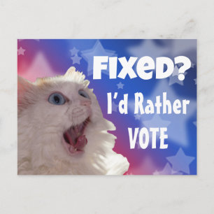 Fixed? I’d Rather Vote Postcard