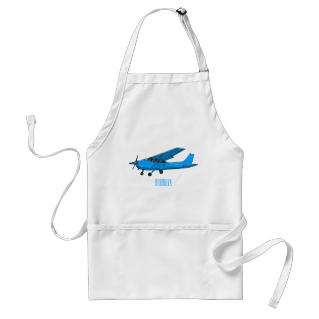 Fixed-wing aircraft cartoon illustration adult apron (Front)
