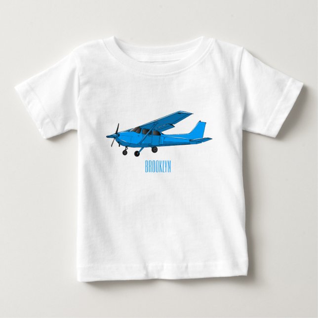 Fixed-wing aircraft cartoon illustration baby T-Shirt (Front)