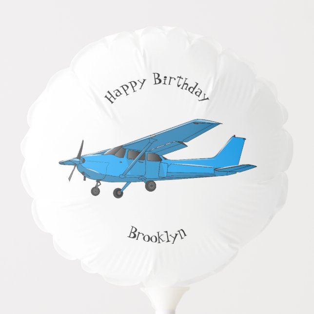 Fixed-wing aircraft cartoon illustration balloon (Front)