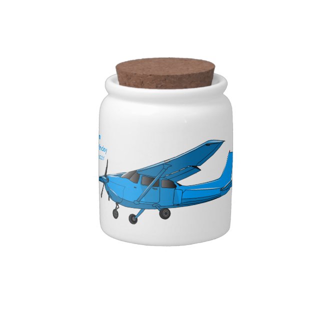 Fixed-wing aircraft cartoon illustration candy jar (Right)