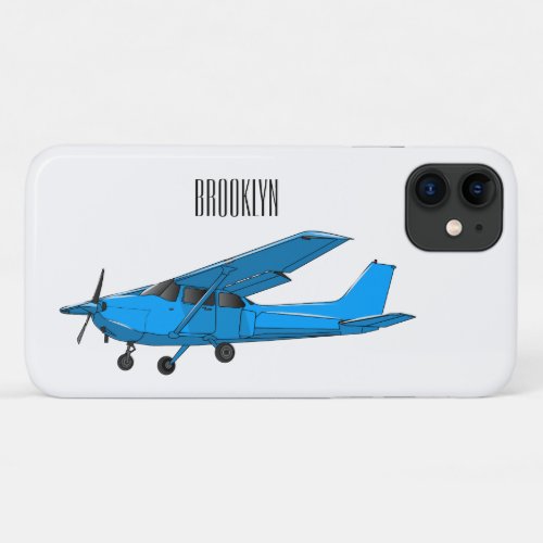 Fixed_wing aircraft cartoon illustration iPhone 11 case