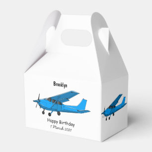 Fixed-wing aircraft cartoon illustration favor boxes