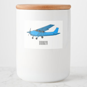 Fixed-wing aircraft cartoon illustration food label