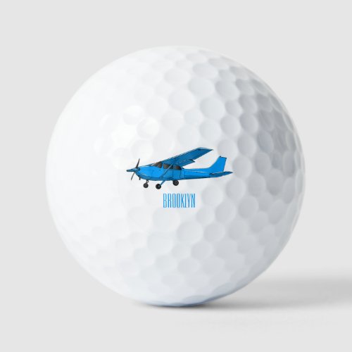 Fixed_wing aircraft cartoon illustration golf balls