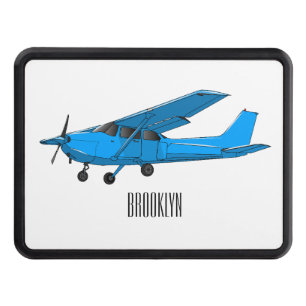 Fixed-wing aircraft cartoon illustration hitch cover