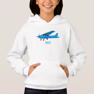 Fixed-wing aircraft cartoon illustration hoodie