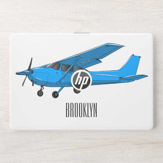 Fixed-wing aircraft cartoon illustration HP laptop skin (Front)