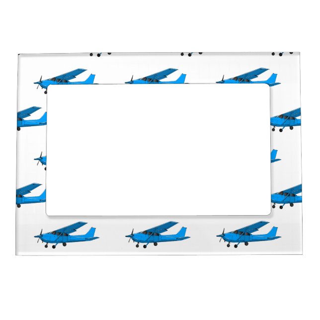 Fixed-wing aircraft cartoon illustration magnetic frame (Front)