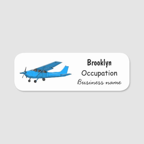 Fixed_wing aircraft cartoon illustration name tag