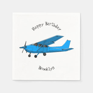Fixed-wing aircraft cartoon illustration napkins