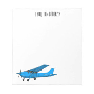 Fixed-wing aircraft cartoon illustration notepad