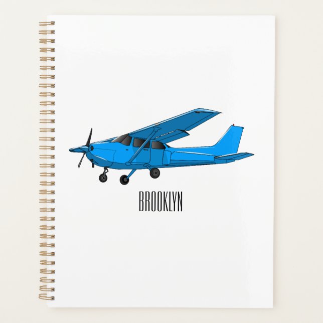 Fixed-wing aircraft cartoon illustration planner (Front)