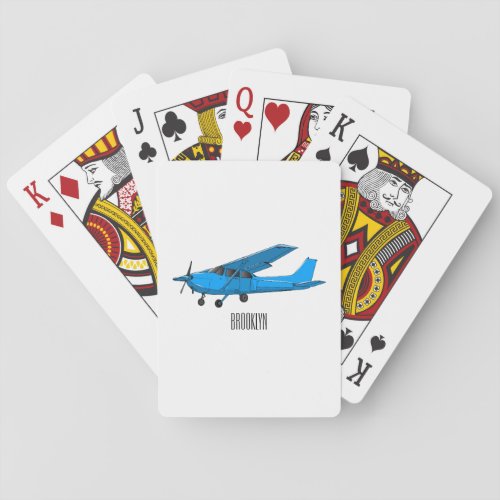 Fixed_wing aircraft cartoon illustration playing cards