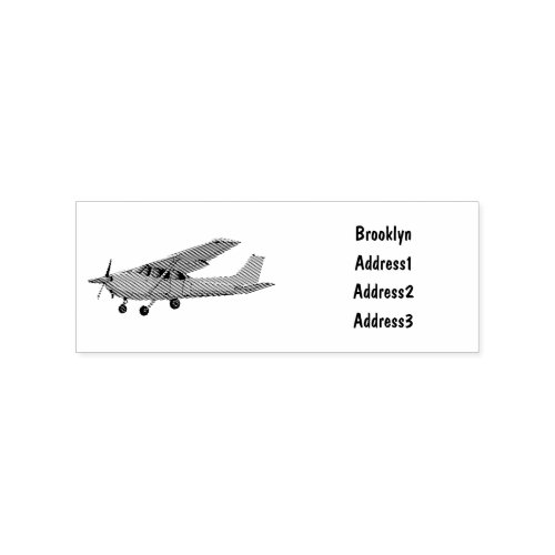 Fixed_wing aircraft cartoon illustration rubber stamp