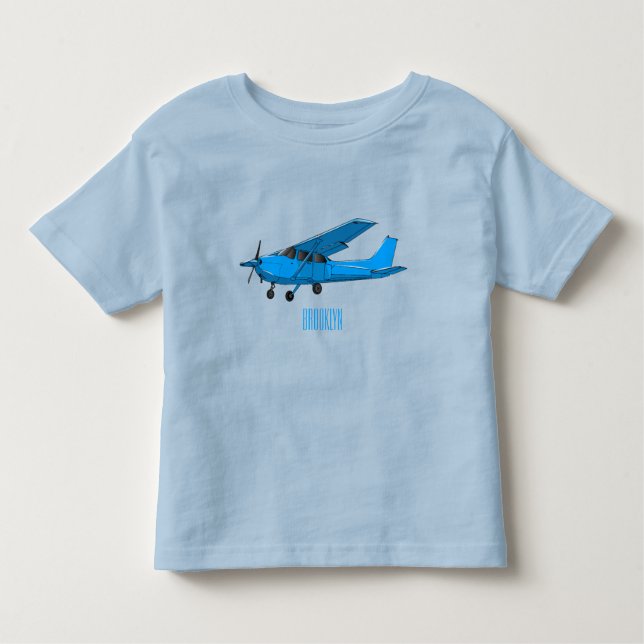Fixed-wing aircraft cartoon illustration toddler t-shirt (Front)