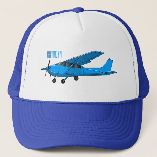 Fixed_wing aircraft cartoon illustration trucker hat