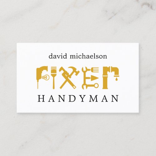 Fixer Handyman Odd Jobs Repair Business Card
