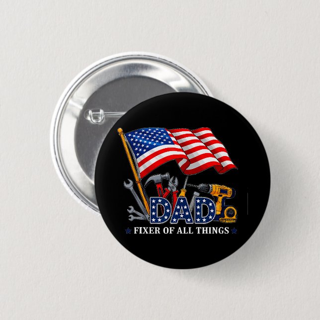Fixer Of All Things Mechanic Dad Button (Front & Back)