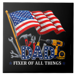 Fixer Of All Things Mechanic Dad Ceramic Tile