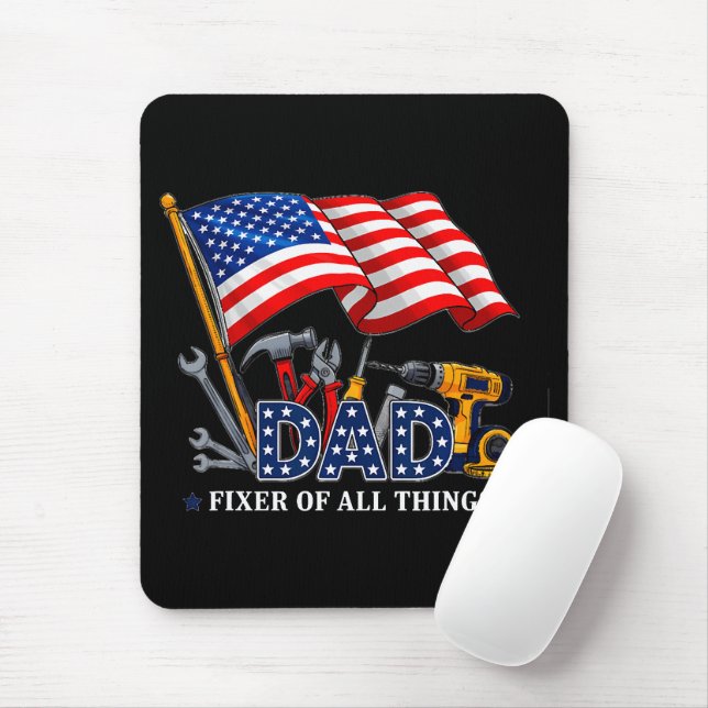 Fixer Of All Things Mechanic Dad Mouse Pad (With Mouse)