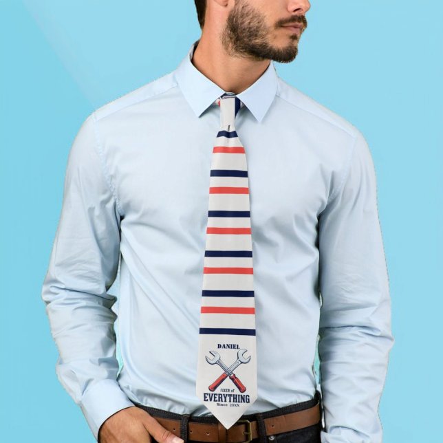 Fixer of Everything Since | Custom Father's Day Neck Tie (Creator Uploaded)