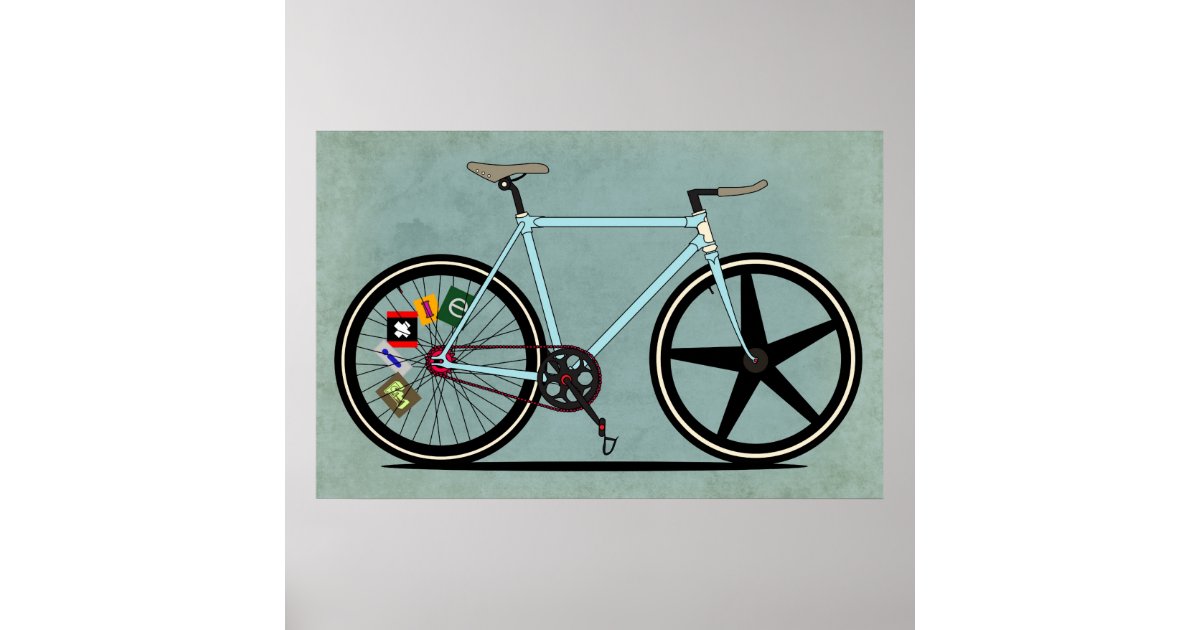 Fixie Bike Poster | Zazzle