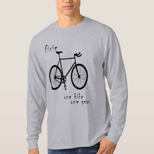 Fixie - one bike one gear (simple) T-Shirt (Front)