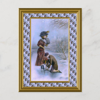 Fixing the skates 1920 postcard