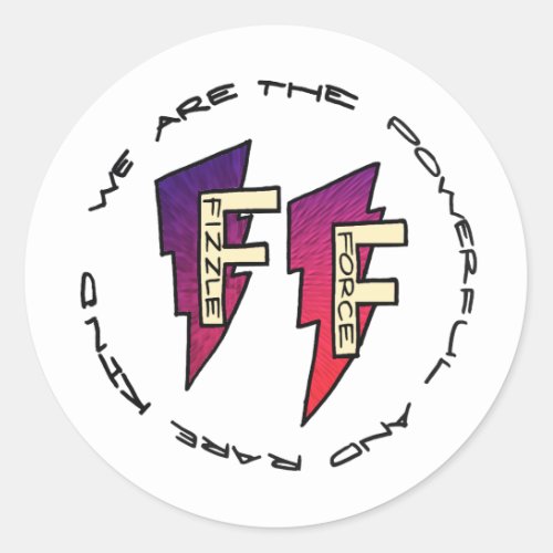 Fizzle Force Logo Classic Round Sticker