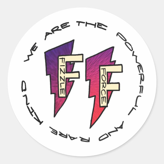 Fizzle Force Logo Classic Round Sticker (Front)