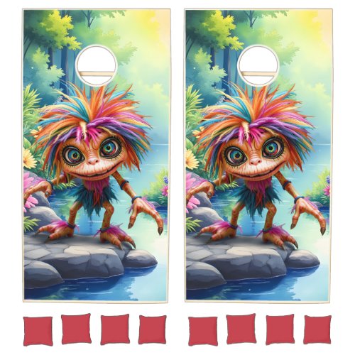 Fizzwiggle the Rainbow Mischief Sprite. Cornhole Set