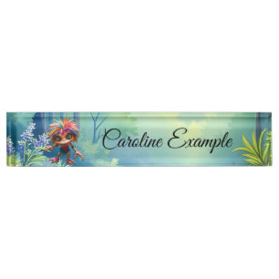 Fizzwiggle the Rainbow Mischief Sprite Desk Name Plate