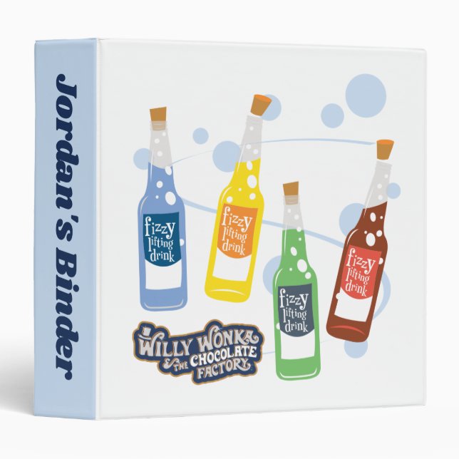 Fizzy Lifting Drink Graphic 3 Ring Binder (Front/Spine)
