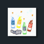 Fizzy Lifting Drink Graphic Canvas Print<br><div class="desc">Willy Wonka & the Chocolate Factory | Graphic featuring various flavors of Willy Wonka's Fizzy Lifting Drink!</div>