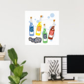 Fizzy Lifting Drink Graphic Poster | Zazzle