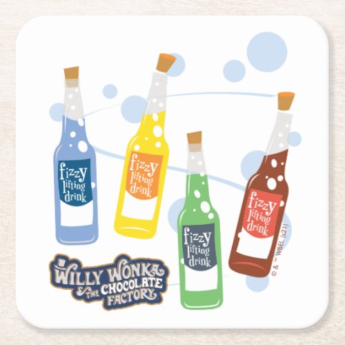Fizzy Lifting Drink Graphic Square Paper Coaster