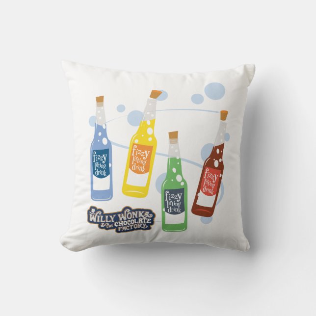 Fizzy Lifting Drink Graphic Throw Pillow (Front)