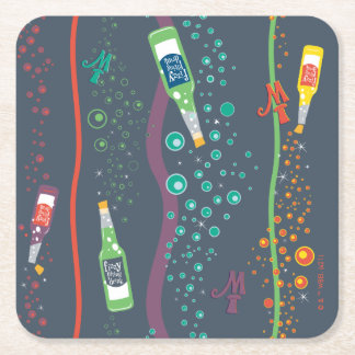 Fizzy Lifting Drink Pattern Square Paper Coaster