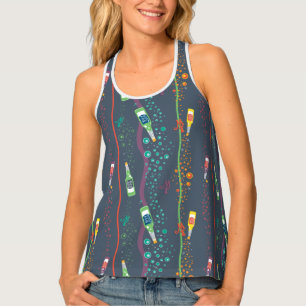 Fizzy Lifting Drink Pattern Tank Top