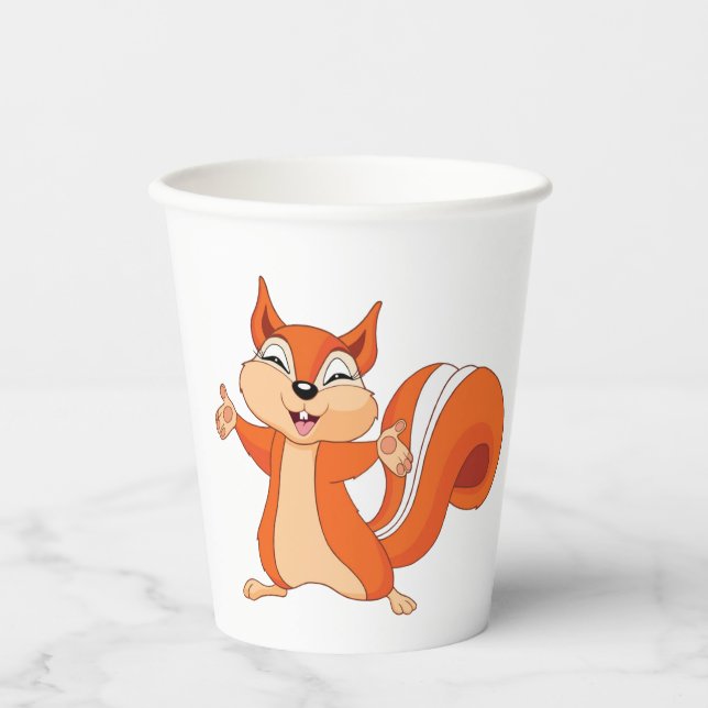 Fizzy the  Squirrel Paper Cup (Front)