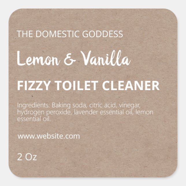 Fizzy Toilet Cleaning Bomb Labels (Front)