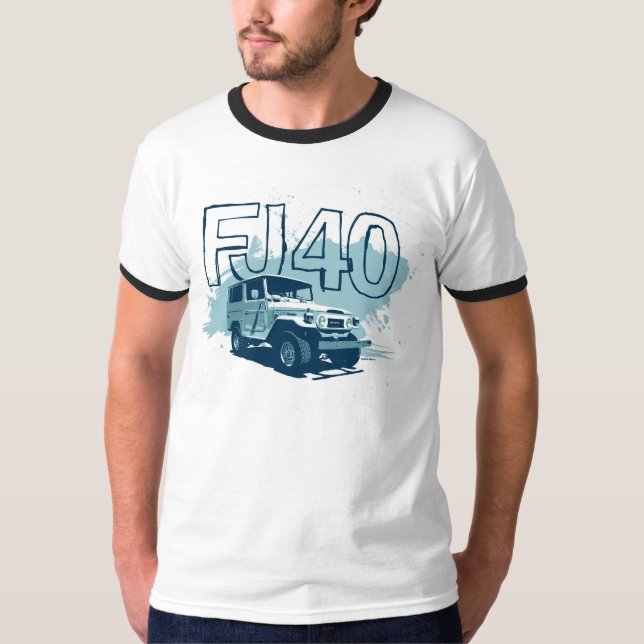 FJ40 Landcruiser Shirt Teal Graphic Shirt (Front)