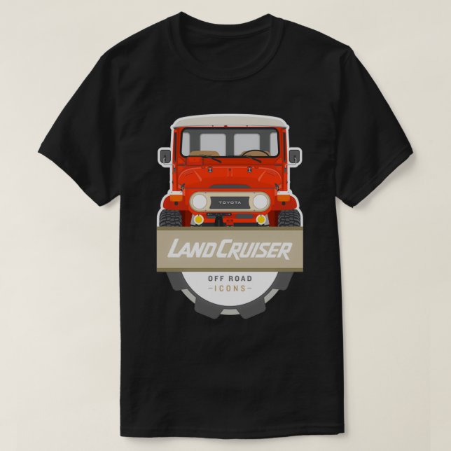 FJ40 red badge  T-Shirt (Design Front)