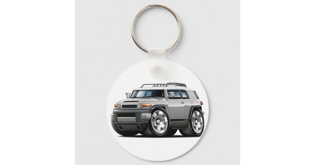 Fj Cruiser Silver Car Keychain Zazzle
