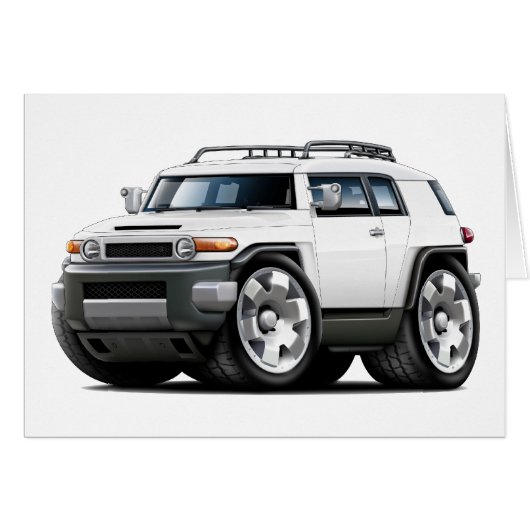 Fj Cruiser White Car Cards (Front Horizontal)